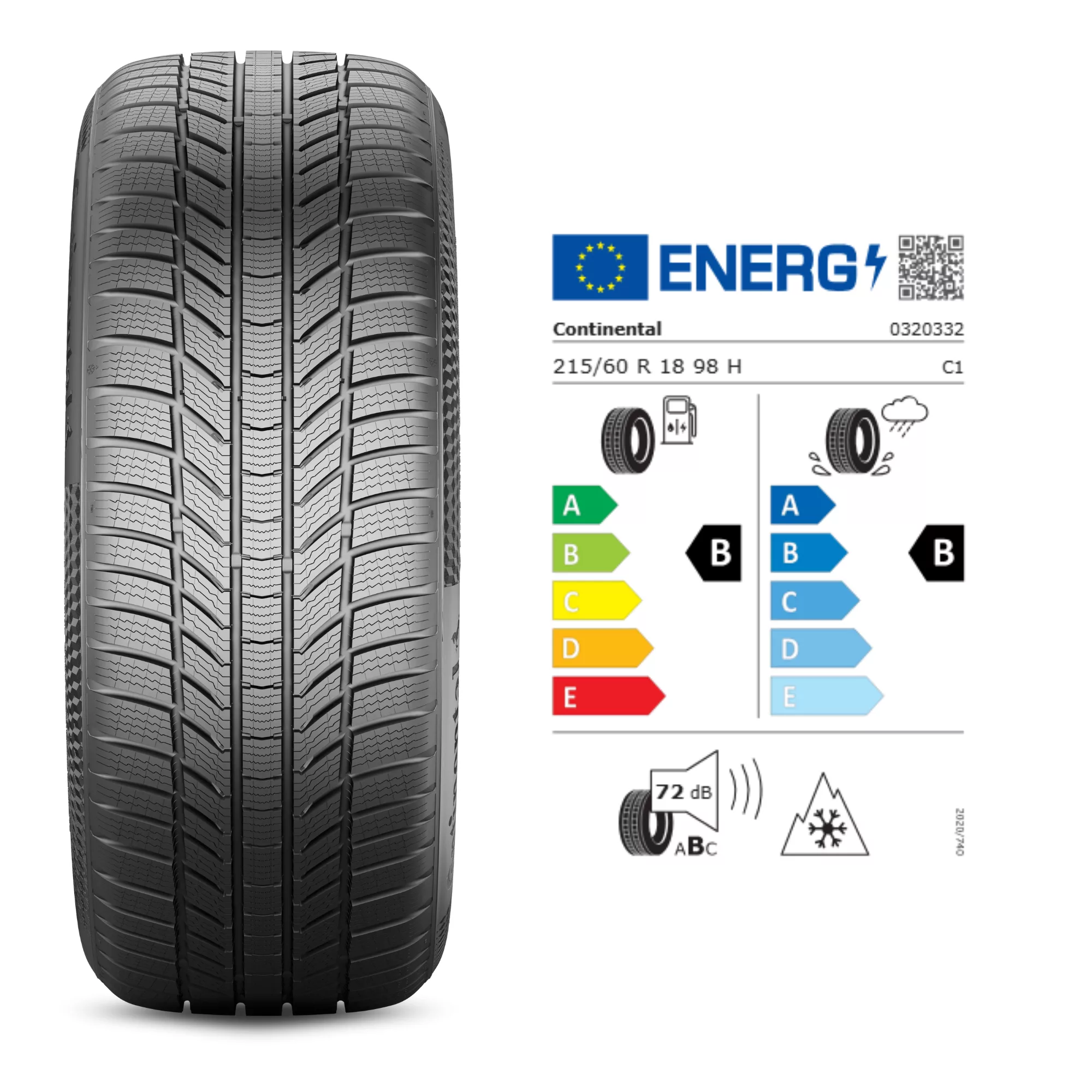opona Continental 21560R18 zima