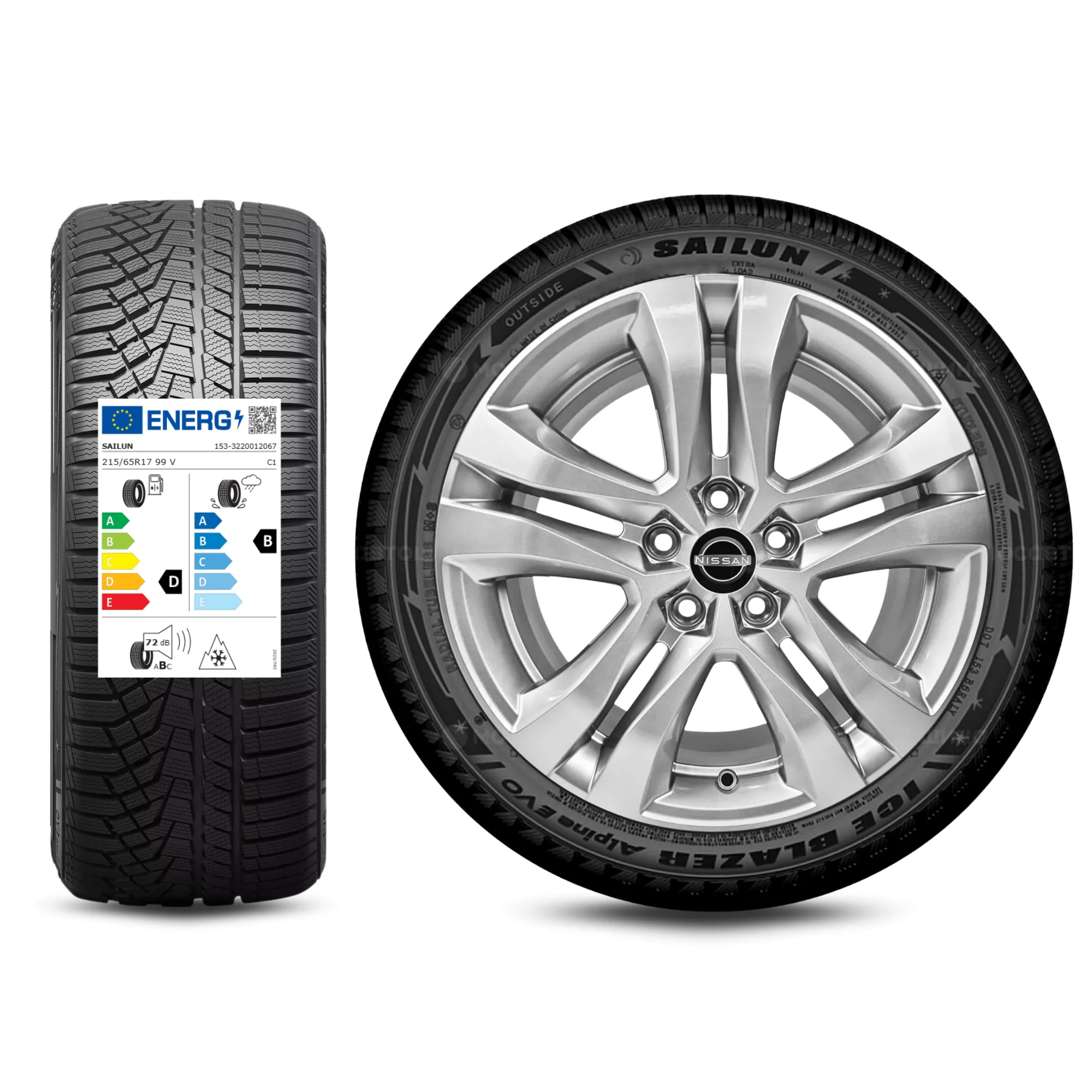 opona i koło sailun 21565R17 zima